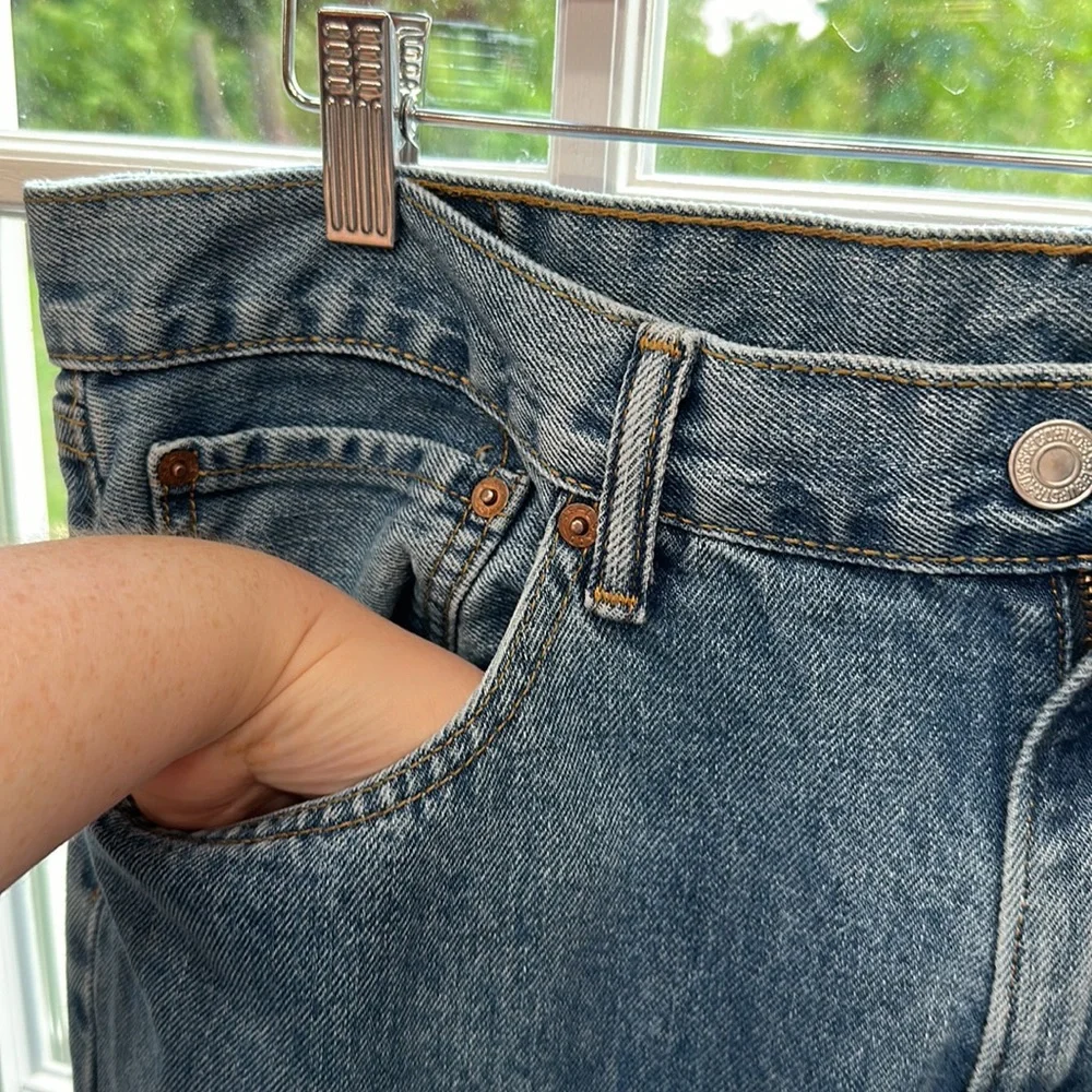 Levi’s 505 blue jeans straight fit 36x34 denim